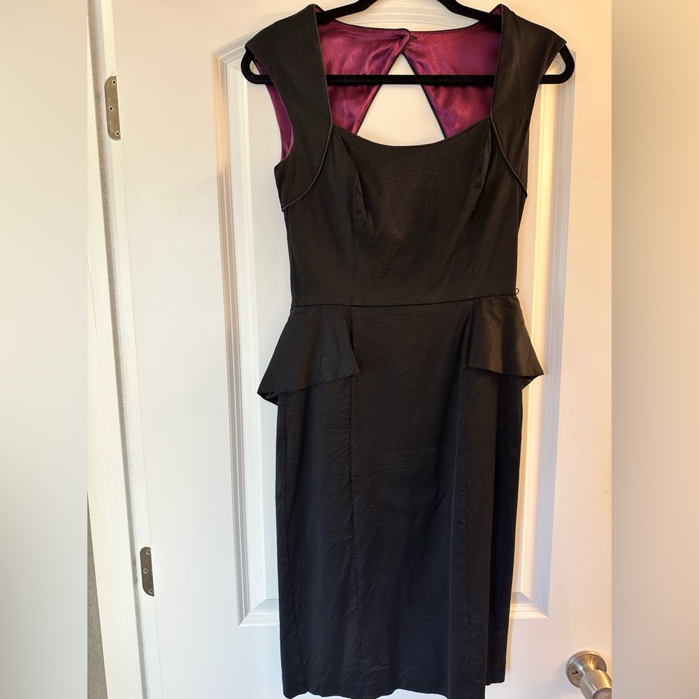 Black peplum dress